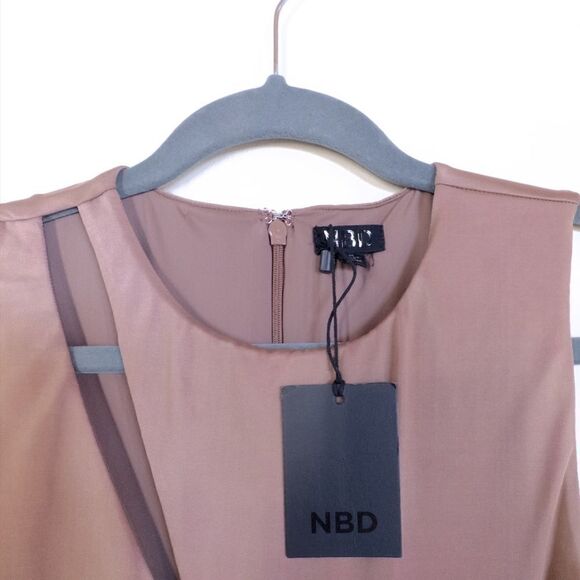 NBD REVOLVE Keara Gown in Chestnut Cut Out Maxi Column Thigh Slit NWT M - Picture 7 of 7